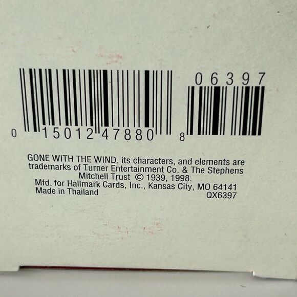 Hallmark Keepsake Scarlett O'Hara 1999 Vintage Christmas ornament NWT - Picture 5 of 5